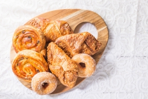 Breakfast with different French Pastries