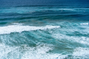Ocean beach landscape view in Portugal near Sintra. Paradise landscape of an ocean
